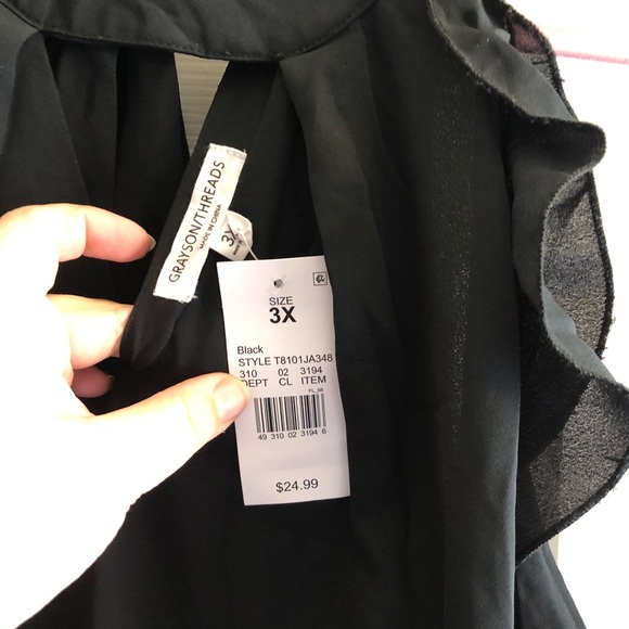 Black Ruffle Tank - Picture 4 of 4